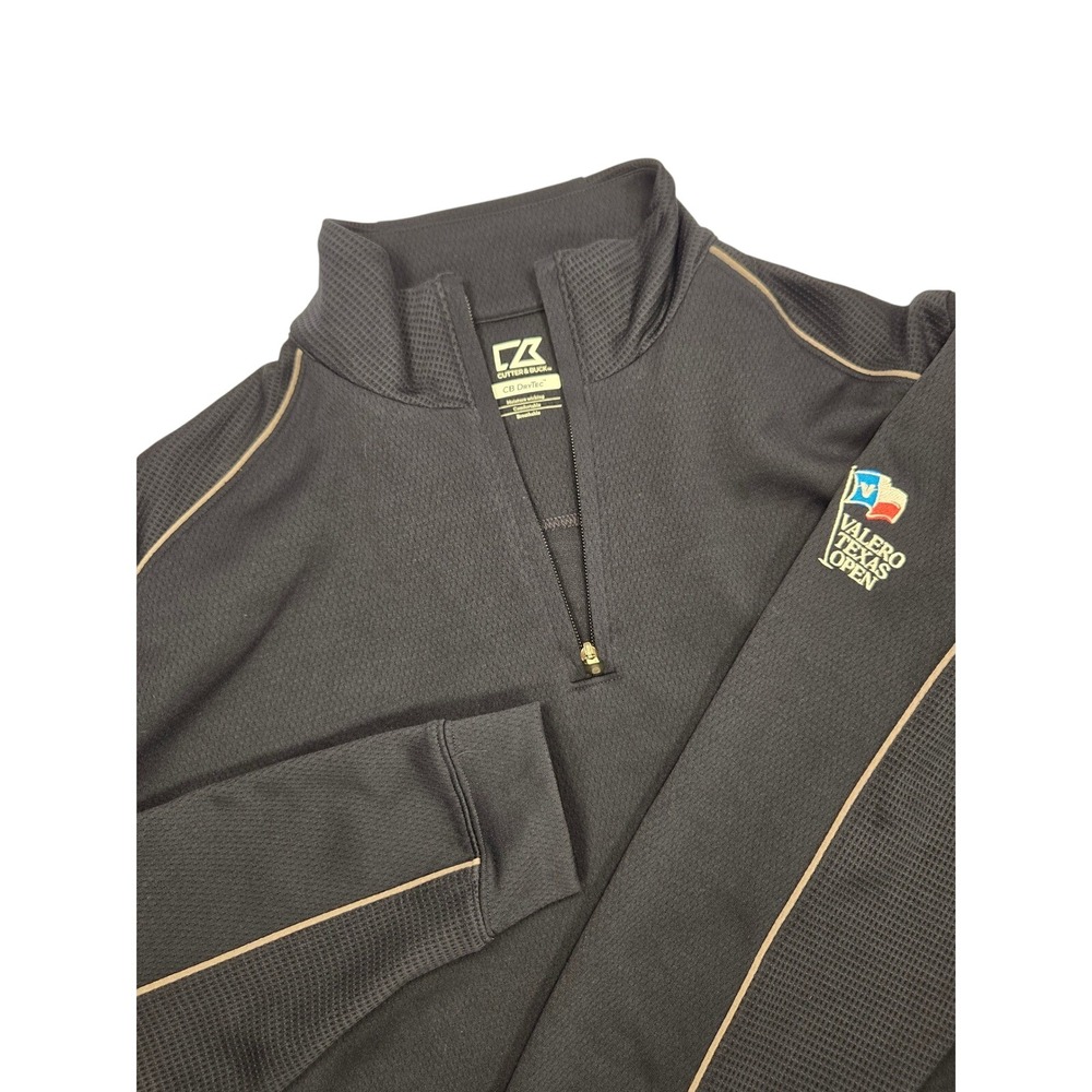 Valero Texas Open Cutter & Buck Navy Blue 1/4 Zip Pullover Golf Jacket Mens M